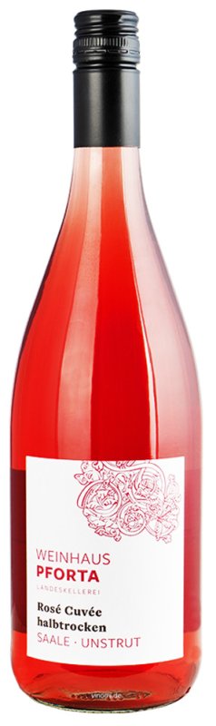 18er Weinhaus Pforta Rosé Cuvée halbtrocken 1 Liter - Versandkostenfrei!
