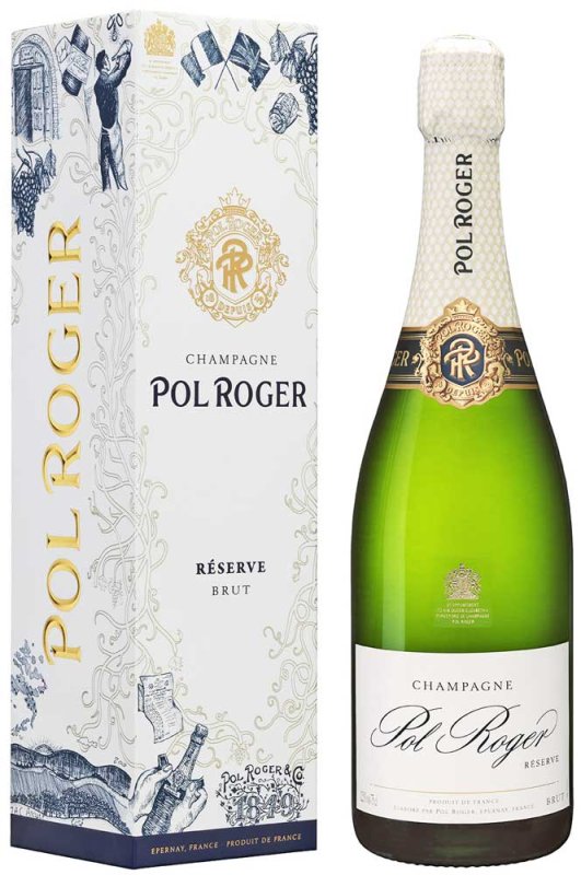 Champagner Pol Roger Reserve Brut im Etui
