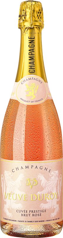 6er Set Champagne Veuve Duroy Cuvée Prestige Brut Rosé - Versandkostenfrei!